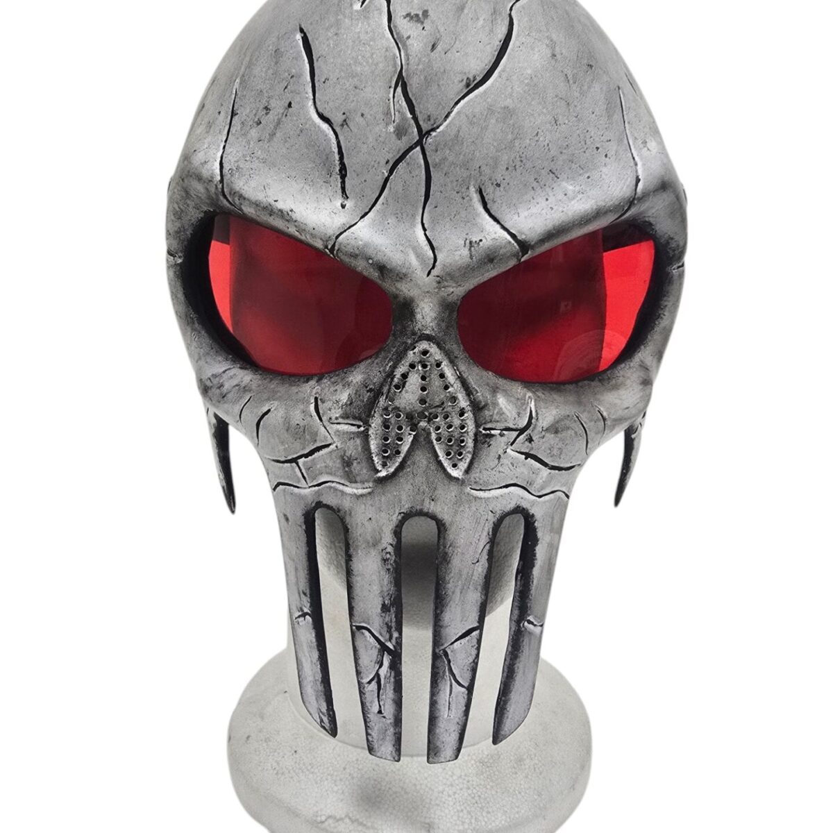 Maschera Punisher Artigianale in Vetroresina - Pezzo Unico da Collezione / Cosplay - Made in Italy - immagine 3