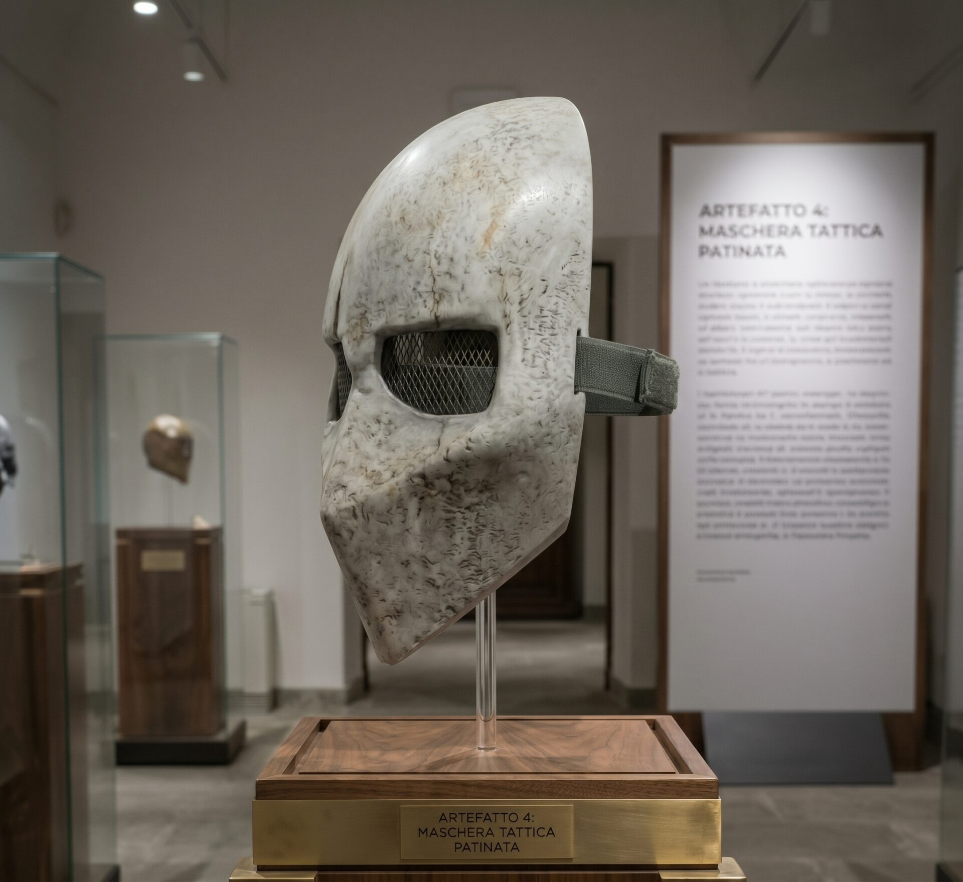 Maschera Tattica Patinata – Finitura Artigianale Effetto Usurato - immagine 3